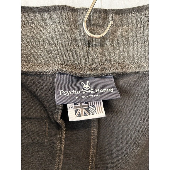 Psycho Bunny Jogger Sweatpants Mens Size 2XL Gray Drawstring Pockets - Picture 4 of 7